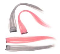 STOBAZA Pelucas Cortas Coloridas para Mujer 4 Piezas Invisibles sin Costuras Clips para Extensiones de Cabello Postizo Diario Niñas Fiestas Cosplay