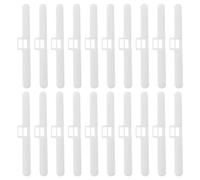 STOBAZA Piezas de Reparación para Persianas Verticales 20 Unidades, Soporte Doble Orificio 100 Mm, Accesorio Transparente para Cortinas y Persianas Corredizas, Kit Adaptable para Ventanas