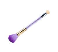 STOBAZA Pincel de Esponja para Uñas Púrpura Mango de Gemas de Imitación Doble Cabeza Herramienta Resistente para Aplicar Polvo Brillante en Manicura