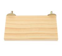 STOBAZA Plataforma de Entrenamiento para Aves de Tamaño Mediano y Pequeño, Percha de Jaula de Pájaros en Madera Natural Resistente, Soporte Amplio para Periquitos, Loros y Cacatúas