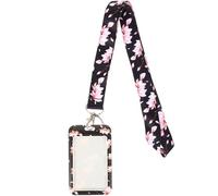 STOBAZA Porta Tarjetas Floral Protector Antipolvo para Estudiantes Funda Transparente para Tarjetas de Identificación y Transporte Cubierta Resistente para Carnés y Diarios