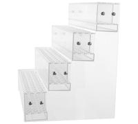 STOBAZA Portalápices Acrílico 192 Ranuras, Expositor Escalonado de 4 Niveles, Organizador Vertical Transparente para Bolígrafos, Soporte Inclinado para Escritorio, Uso Profesional