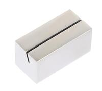 STOBAZA Portatarjetas de Visita de Sobremesa de Acero Inoxidable Sólido Soporte para Tarjetas Pequeño Rectangular Organizador de Tarjetas para Oficina y Escritorio Expositor Práctico