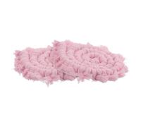 STOBAZA Posavasos para Coche 2 Piezas, Macramé Bohemio Color Champán Rosa, Absorbentes y Lavables, 7 Cm, Base Antideslizante, Protector Estético para Interior de Automóvil y Escritorio