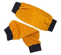 STOBAZA Protector de Brazo Resistente al Calor, Mangas Térmicas para Soldador, Cuero Engrosado, Longitud 42 CM, Adecuado para Barbacoa y Trabajo al Aire Libre