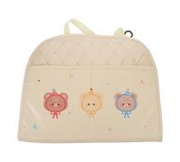 STOBAZA Protector para Asiento Trasero de Coche con Diseño de Oso Alfombrilla Antipatadas Resistente y Organizador con Bolsa de Almacenamiento Accesorio para Interior de Automóvil