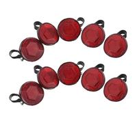 STOBAZA Reflectores para Bicicleta de Montaña Rojos 10 Piezas, Kit Reflectante de Seguridad Ciclismo Nocturno, Accesorios Reflectores para Ruedas y Cuadros, Visibilidad para Conducción