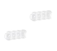 STOBAZA Refrigerador 2 Piezas Organizador De Refrescos Estante De Almacenamiento De Alimentos Organizador del Congelador Estante para Latas De Cerveza Bebidas Puesto De Refrescos