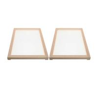 STOBAZA Rejilla Apilable para Secar Hierbas y Alimentos 2 Piezas Marco de Madera Natural Malla de Secado para Flores Té y Plantas Medicinales Tamaño Mediano Tendedero para Cocina y