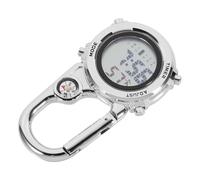 STOBAZA Reloj de Bolsillo Mosquetón Multifunción, Acero Inoxidable y Aleación de Zinc, Resistente a Rayones, Fecha, para Camping y Escalada