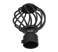 STOBAZA Remates Decorativos de Hierro para Barra de Cortina Cuadrada Tapas Fáciles de Colocar Accesorios Resistentes para Ventanas de Salón Dormitorio y Oficina