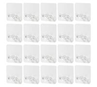 STOBAZA Soporte Adhesivo Multifuncional para Enchufes de Pared Gancho Transparente sin Perforación 20 Piezas para Organización de Cables y Almacenamiento en Hogar