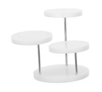 STOBAZA Soporte de Exhibición de Joyas Blanco para Anillos Pendientes y Pulseras Organizador Compacto y Elegante para Escritorio Torre de Joyería Versátil para Colección Pequeña