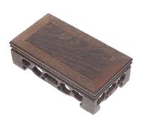 STOBAZA Soporte de Madera Maciza Vintage para Macetas Pequeñas 13 CM Rectangular Expositor de Antigüedades para Decoración del Hogar y Jardín Base Estable para Plantas de Interior