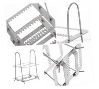 STOBAZA Soporte Metálico para de de Acero Inoxidable con Ranuras Verticales Organizador de Laboratorio para Tinción y Almacenamiento Biología y Patología