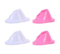 STOBAZA Soporte para Esmaltes de Uñas Antideslizante de Silicona, Expositor Organizador para 8 Botellas (4 en Color y 4 en Color Rosa), Base Antiderrames para Manicura en Salones y Uso