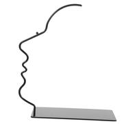 STOBAZA Soporte para Gafas de Sol y Lentes de Hierro con Diseño de Rostro Humano Expositor Decorativo y Organizador de Almacenamiento para Gafas Soporte Compacto para Mesa