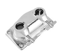 STOBAZA Soporte para Pata de Bombo Doble Base Metálica Resistente Compatible Tubo en L de 22 MM Base Fija para Tom de Suelo Adecuado para Batería y Práctica en Casa