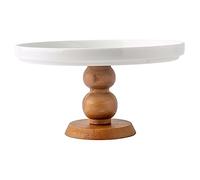 STOBAZA Soporte para Tartas de Madera Retro con Base Elevada Expositor para Pasteles Cupcakes y Frutas para Fiestas Bodas y Decoración de Mesa