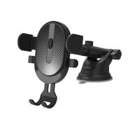 STOBAZA Soporte para teléfono de Coche de Doble propósito Ventosa Bloqueo automático Compatible con Rejillas de ventilación o Superficies Lisas Negro para Coche