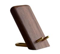 STOBAZA Soporte para Teléfono Móvil de Nogal Negro Multifuncional Soporte Flexible para Escritorio para Ver Vídeos y Transmisiones en Oficina Dormitorio y Hogar