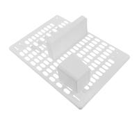 STOBAZA Tablero Perforado de Pared Color Claro Grande 5 Ganchos, Caja Rectangular y Caja Cuadrada, Estante Organizador sin Perforación para Almacenamiento y Decoración en Dormitorio