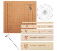 STOBAZA Tablero y Alfileres de Macramé, Herramienta de Macramé, Corcho, Alfileres en T y Manual de Instrucciones, para Bordado y Manualidades