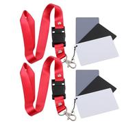 STOBAZA Tarjetas de Balance de Blancos y Exposición 2 Piezas Tamaño Pequeño Gris con Correa Ajustable para Fotografía Profesional Compatible con Cámaras Digitales y Réflex