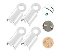 STOBAZA Terminales para Cintas y Cordones de Joyería 500 Piezas Abrazaderas Metálicas Cuadradas Plateadas 9Mm X 4Mm Kit para Creación de Pulseras y Collares Accesorios para