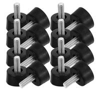 STOBAZA Tornillos Niveladores M5 para Patas de Muebles Base de Plástico Negro, 20 Unidades, Adecuados para Mesas, Sillas y Sofás en Oficina y Hogar