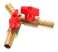 STOBAZA Válvula de Tres Vías Forma Cobre 10 MM Conexión para Manguera y Abrazaderas Distribuidor de Gas para Uso Profesional Válvula de Gas Triflujo para Tuberías