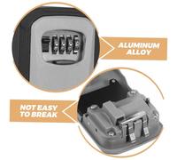STOBAZA Weatherproof Key Lock Box With Code Aluminum Alloy Anti-theft Password Safe For Outdoor Use Capacity Combination Lockbox For House Garage Security