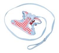 STOBAZA y Correa y Multipropósito para Perros Pequeños Arnés de Tela Cómoda con Diseño a Cuadros y Lazo para Actividades al Aire Libre y Paseos Diarios