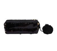 STOBOK 1 Pc Estuchelentejuelasmaquillajeestuchelápices Bolsa De Cosméticos De Sirena Bolsa De Papelería con Purpurina Bolsa De Lápiz De Sirena Bolso Bola De Pelo Alumno Poliéster