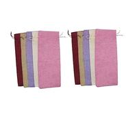 STOBOK 10piezas Bolsas Para Envasar Vino Tinto Fundas De Arpillera Para Botellas De Vino Cordón Para Obsequio De Cumpleaños o Decoración De Boda Incluye