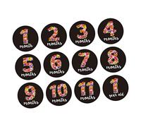 STOBOK 12piezas Tarjetas Adhesivas Del Mes Pegatinas Mensuales Para Bebés Para Señalar Logros De Recién Nacidos Para Fotografía De Bebés Los Primeros Meses