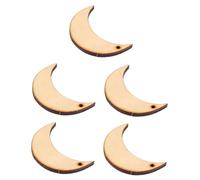 STOBOK 20 Piezas Fichas De Luna De Madera Rodajas De Madera Para Bricolaje Para Decoración De Árbol De Navidad