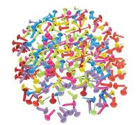 STOBOK 200pcs Tachuelas Redondas De Hierro DIY Artesanales para Manualidades Sujetadores De Papel Coloridas 8 * 17mm