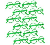 STOBOK 30 Piezas Marco De Gafas Redondas Suministros Para Fiestas De Los 90 Gafas Verde Neón Disfraz De Mago Gafas Redondas Sin Niño Víspera De Todos Los Santos Regalo El Plastico