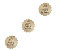 STOBOK 360piezas Tarjetas Redondas De Papel Kraft Para Cumpleaños De Pegatinas Adhesivas Mensaje Feliz Cumpleaños Para Decoraciones De Fiestas Etiquetas De y Manualidades