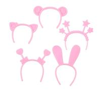 STOBOK 4 Juego Diademas Para Muñecas Pequeñas Diademas Decorativas De Flores y Tiara Suministros De Manualidades Para Muñecas