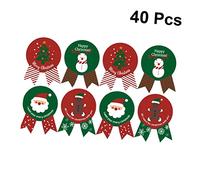 STOBOK 40 Piezas Etiquetas Adhesivas Sello De Sobre Pegatinas Regalos De Navidad Etiqueta Engomada Del Partido De Navidad Arte De Navidad Etiqueta Engomada Pegatinas De Navidad Niños