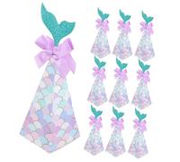 STOBOK 40piezas Cajas De Dulces De Sirena Para Bodas y Fiestas Recipientes De Papel Para Dulces y Snacks Diseño Creativo y Ligero Para Invitados y Decoración Festiva