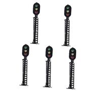 STOBOK 5 Piezas Modelo de Luces de Tren Accesorios de Mesa de ferrocarril Modelos de semáforos decoración Modelo de luz de señal de ferrocarril Modelo de semáforo Brillar AbS
