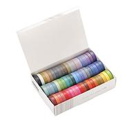 STOBOK 60 Rollos Cintas de Papel Washi Básicas Surtidos Colores Cinta Adhesiva Elegante Cinta de Envoltura de Cinta Artesanal Diy Decoración de Papel