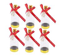 STOBOK 6piezas Caja De Dulces Forma Botella Champán Cajas Obsequio Para Fiestas Weddings y Cumpleaños Rojo