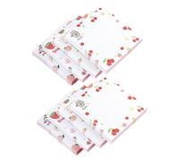 STOBOK Blocs de Notas Adhesivas Pequeñas Estampado Floral, 8 Unidades (4 Diseños X 2 Cada Uno), 640 Hojas, Papel Autoadhesivo Compacto Pestañas, para Oficina, Estudio y Organización