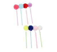 STOBOK Bolígrafos de Tinta con Forma de Bola Esponjosa Y Bonitos Bolígrafos Estéticos para Escribir para Niños Y Niñas Bolígrafos con Pompón para Papelería