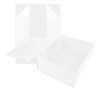 STOBOK Cajas de Grandes 2 Piezas Estuche de Envoltura Diseño Simple Cajas Vacías para Joyería Perfumes Y