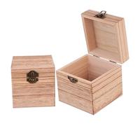 STOBOK Cajas De Obsequio De Madera Vintage Sencillas Caja De Almacenamiento Para Joyería De Flores Preservadas Para Regalos De Cumpleaños